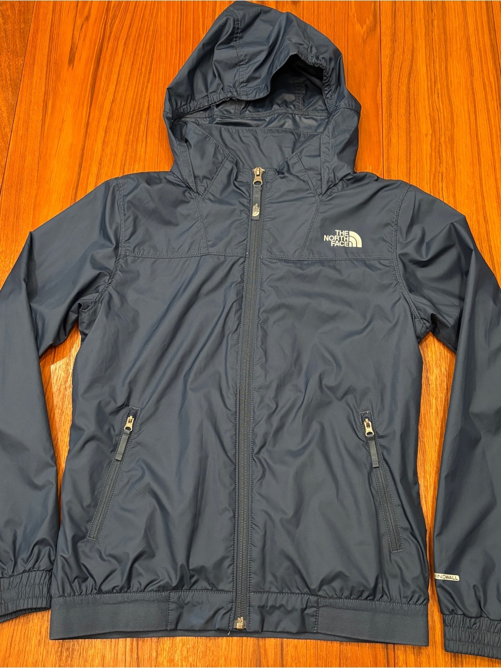 The North Face Youth Navy Blue Hooded Zip Jacket Sz 14/16